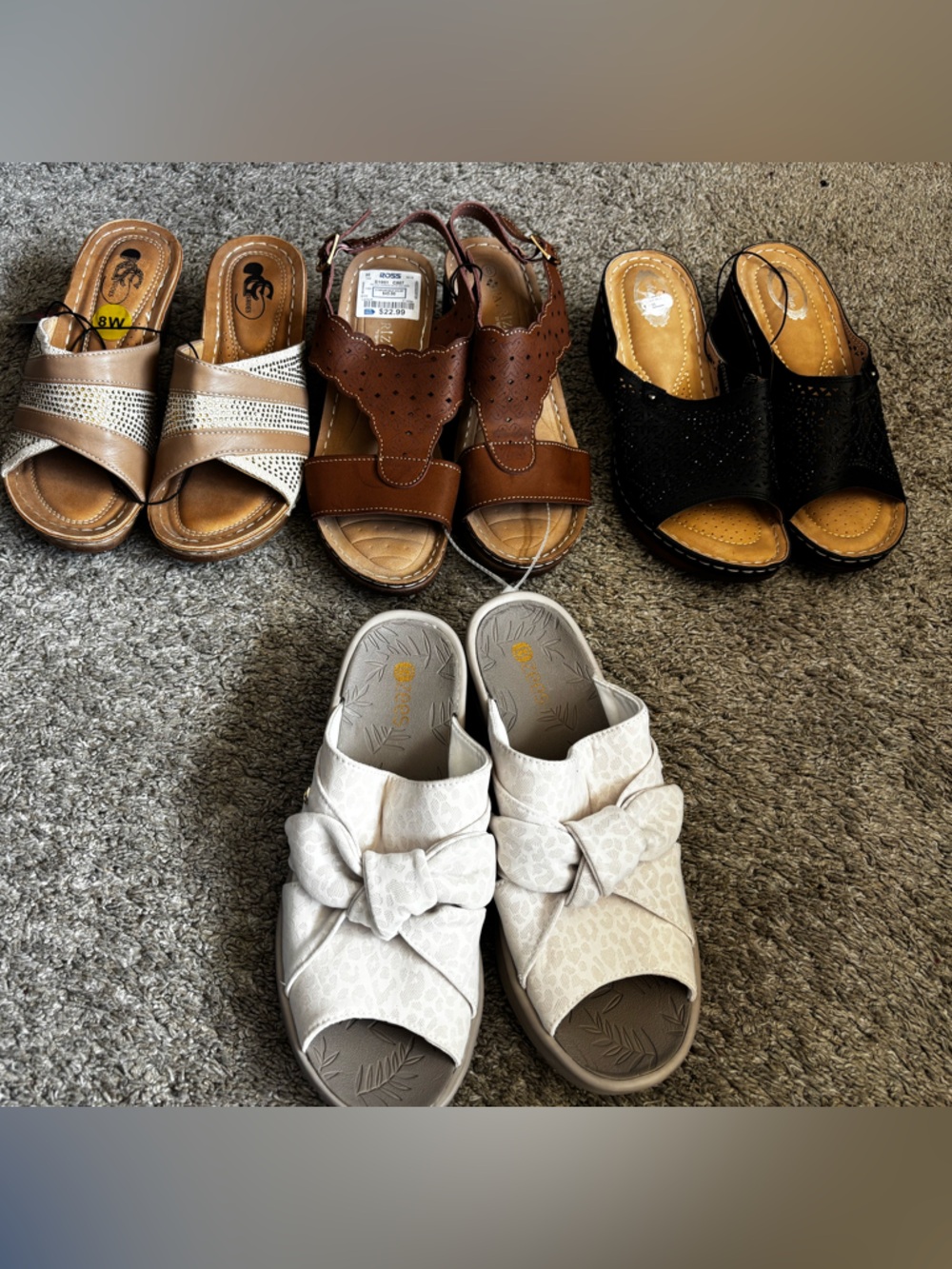 NWT SIZE 8 Comfort women’s Slides and Sandals $20 each